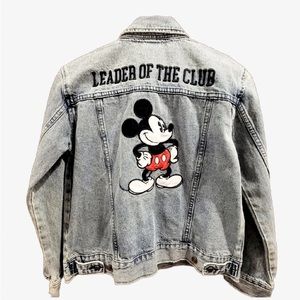 Leader of the Club Mickey Mouse Jean Jacket Size XXL